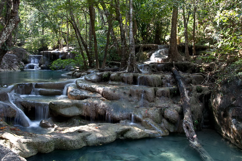 Thailand, Kanchanaburi, Erawan Waterfall